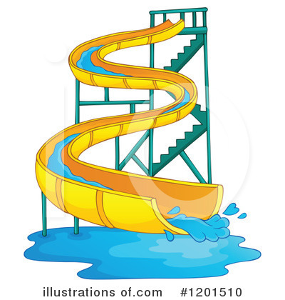 Royalty-Free (RF) Water Slide Clipart Illustration by visekart - Stock Sample #1201510