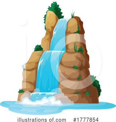Waterfall Clipart #1777854 by Vector Tradition SM