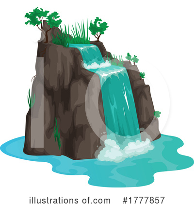 Waterfall Clipart #1777857 by Vector Tradition SM
