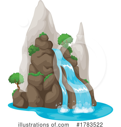 Waterfall Clipart #1783522 by Vector Tradition SM