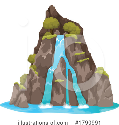 Royalty-Free (RF) Waterfall Clipart Illustration by Vector Tradition SM - Stock Sample #1790991
