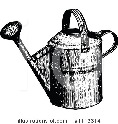 Royalty-Free (RF) Watering Can Clipart Illustration by Prawny Vintage - Stock Sample #1113314