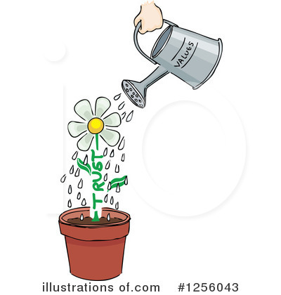 Watering Can Clipart #1256043 by David Rey