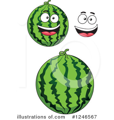 Royalty-Free (RF) Watermelon Clipart Illustration by Vector Tradition SM - Stock Sample #1246567