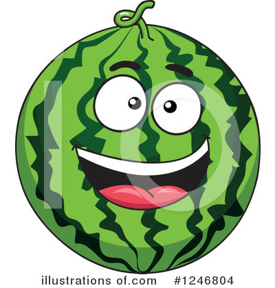 Royalty-Free (RF) Watermelon Clipart Illustration by Vector Tradition SM - Stock Sample #1246804