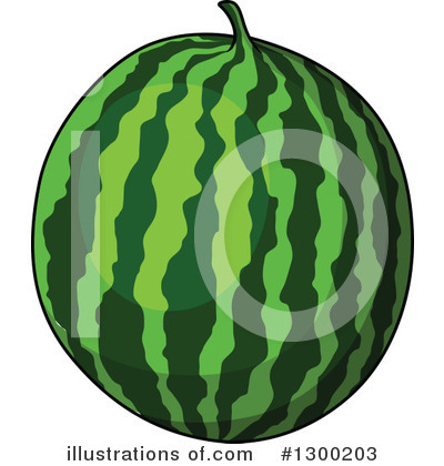 Royalty-Free (RF) Watermelon Clipart Illustration by Vector Tradition SM - Stock Sample #1300203