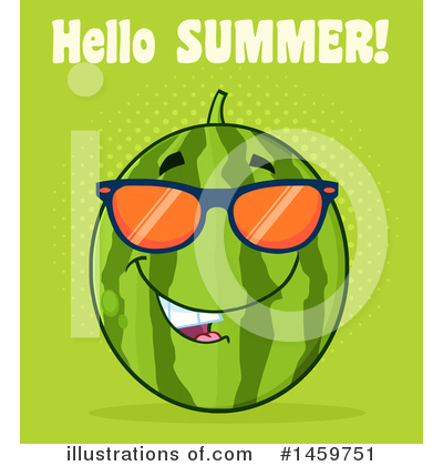 Royalty-Free (RF) Watermelon Clipart Illustration by Hit Toon - Stock Sample #1459751