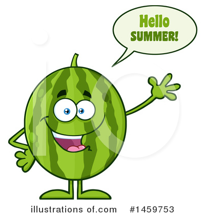 Royalty-Free (RF) Watermelon Clipart Illustration by Hit Toon - Stock Sample #1459753
