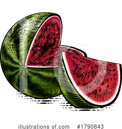 Royalty-Free (RF) Watermelon Clipart Illustration by AtStockIllustration - Stock Sample #1790843