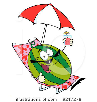 Royalty-Free (RF) Watermelon Clipart Illustration by Hit Toon - Stock Sample #217278