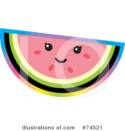 Royalty-Free (RF) Watermelon Clipart Illustration by Monica - Stock Sample #74521