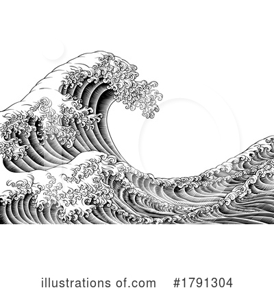 Waves Clipart #1791304 by AtStockIllustration