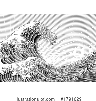 Waves Clipart #1791629 by AtStockIllustration