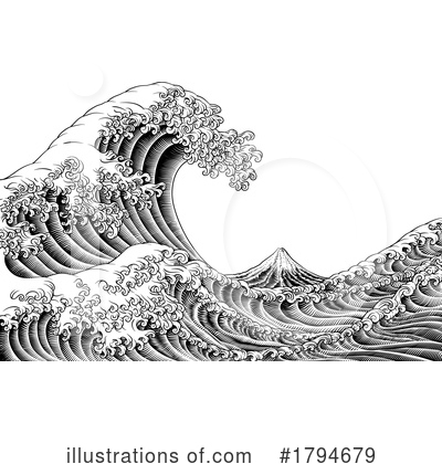 Waves Clipart #1794679 by AtStockIllustration