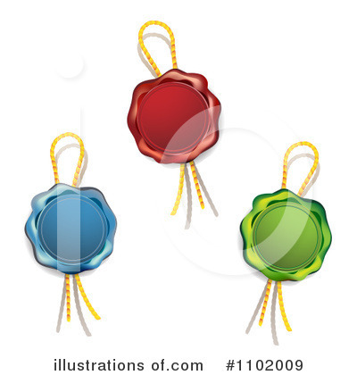 Royalty-Free (RF) Wax Seals Clipart Illustration by merlinul - Stock Sample #1102009