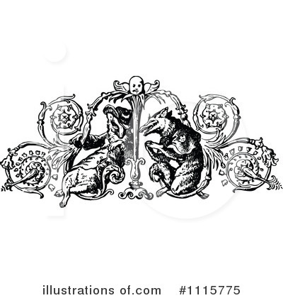 Royalty-Free (RF) Weasel Clipart Illustration by Prawny Vintage - Stock Sample #1115775