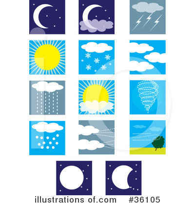 Royalty-Free (RF) Weather Clipart Illustration by Maria Bell - Stock Sample #36105
