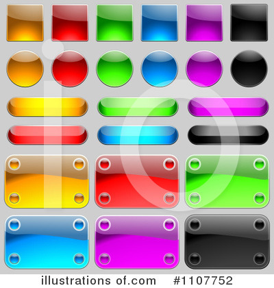 Royalty-Free (RF) Web Site Buttons Clipart Illustration by dero - Stock Sample #1107752