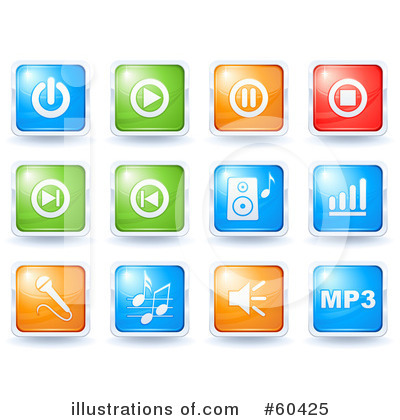 Royalty-Free (RF) Web Site Buttons Clipart Illustration by Oligo - Stock Sample #60425