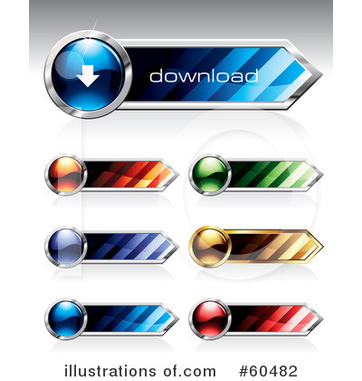 Royalty-Free (RF) Web Site Buttons Clipart Illustration by TA Images - Stock Sample #60482