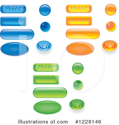 Royalty-Free (RF) Website Buttons Clipart Illustration by dero - Stock Sample #1228146
