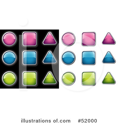 Royalty-Free (RF) Website Buttons Clipart Illustration by dero - Stock Sample #52000