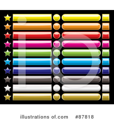 Royalty-Free (RF) Website Buttons Clipart Illustration by michaeltravers - Stock Sample #87818