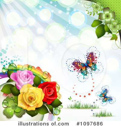 Royalty-Free (RF) Wedding Background Clipart Illustration by merlinul - Stock Sample #1097686