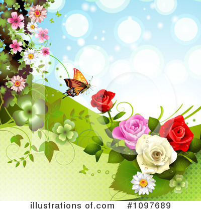 Royalty-Free (RF) Wedding Background Clipart Illustration by merlinul - Stock Sample #1097689