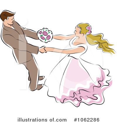 Wedding Couple Clipart #1062286 by Vector Tradition SM