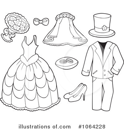 RoyaltyFree RF Wedding Clipart Illustration by visekart Stock Sample 