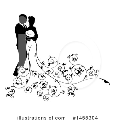 Wedding Couple Clipart #1455304 by AtStockIllustration