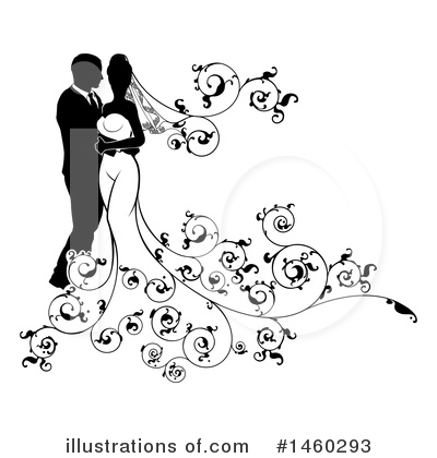 Wedding Couple Clipart #1460293 by AtStockIllustration