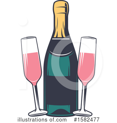 Champagne Clipart #1582477 by Vector Tradition SM
