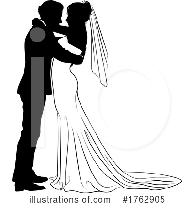 Wedding Couple Clipart #1762905 by AtStockIllustration