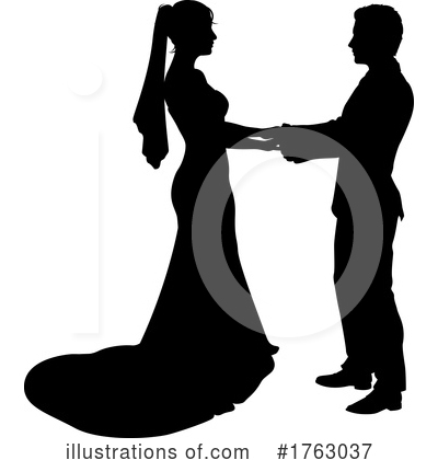 Wedding Couple Clipart #1763037 by AtStockIllustration