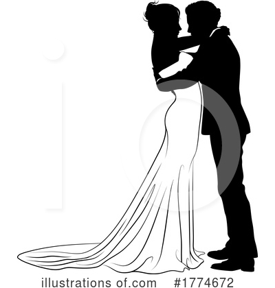 Wedding Couple Clipart #1774672 by AtStockIllustration