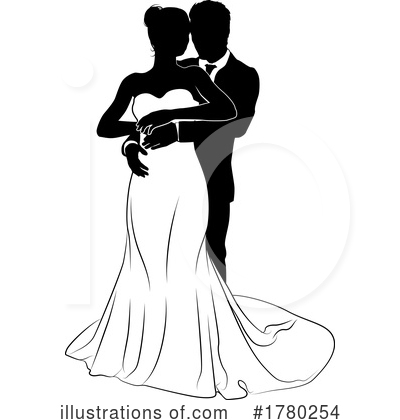 Wedding Couple Clipart #1780254 by AtStockIllustration