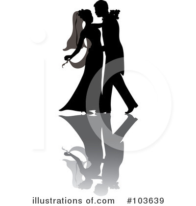 RoyaltyFree RF Wedding Couple Clipart Illustration by Rogue Design and