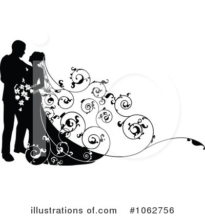 Royalty-Free (RF) Wedding Couple Clipart Illustration by AtStockIllustration - Stock Sample #1062756