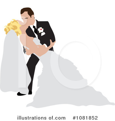 Royalty-Free (RF) Wedding Couple Clipart Illustration by Pams Clipart - Stock Sample #1081852