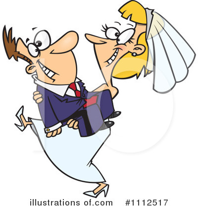 Bride And Groom Clipart #1112517 by toonaday