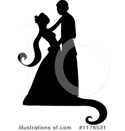Royalty-Free (RF) Wedding Couple Clipart Illustration by Pams Clipart - Stock Sample #1176531
