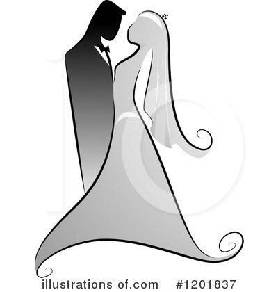 Royalty-Free (RF) Wedding Couple Clipart Illustration by BNP Design Studio - Stock Sample #1201837