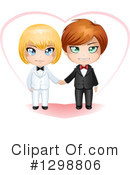 Wedding Couple Clipart #1298806 by Liron Peer