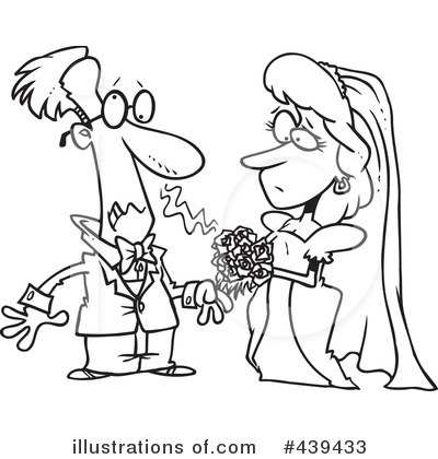 Royalty-Free (RF) Wedding Couple Clipart Illustration by toonaday - Stock Sample #439433