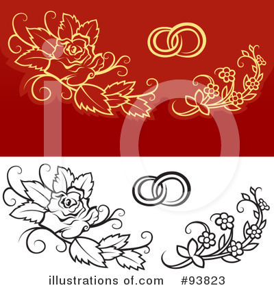 Royalty-Free (RF) Wedding Design Elements Clipart Illustration by dero - Stock Sample #93823