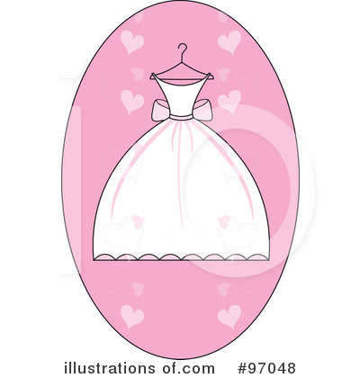 RoyaltyFree RF Wedding Dress Clipart Illustration by Rogue Design and 