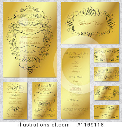 Royalty-Free (RF) Wedding Invitation Clipart Illustration by BestVector - Stock Sample #1169118