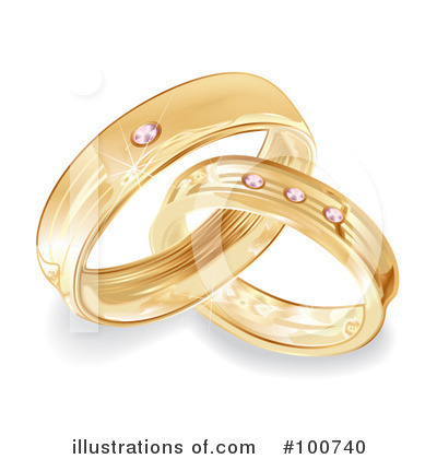Wedding Rings Clipart #100740 by MilsiArt